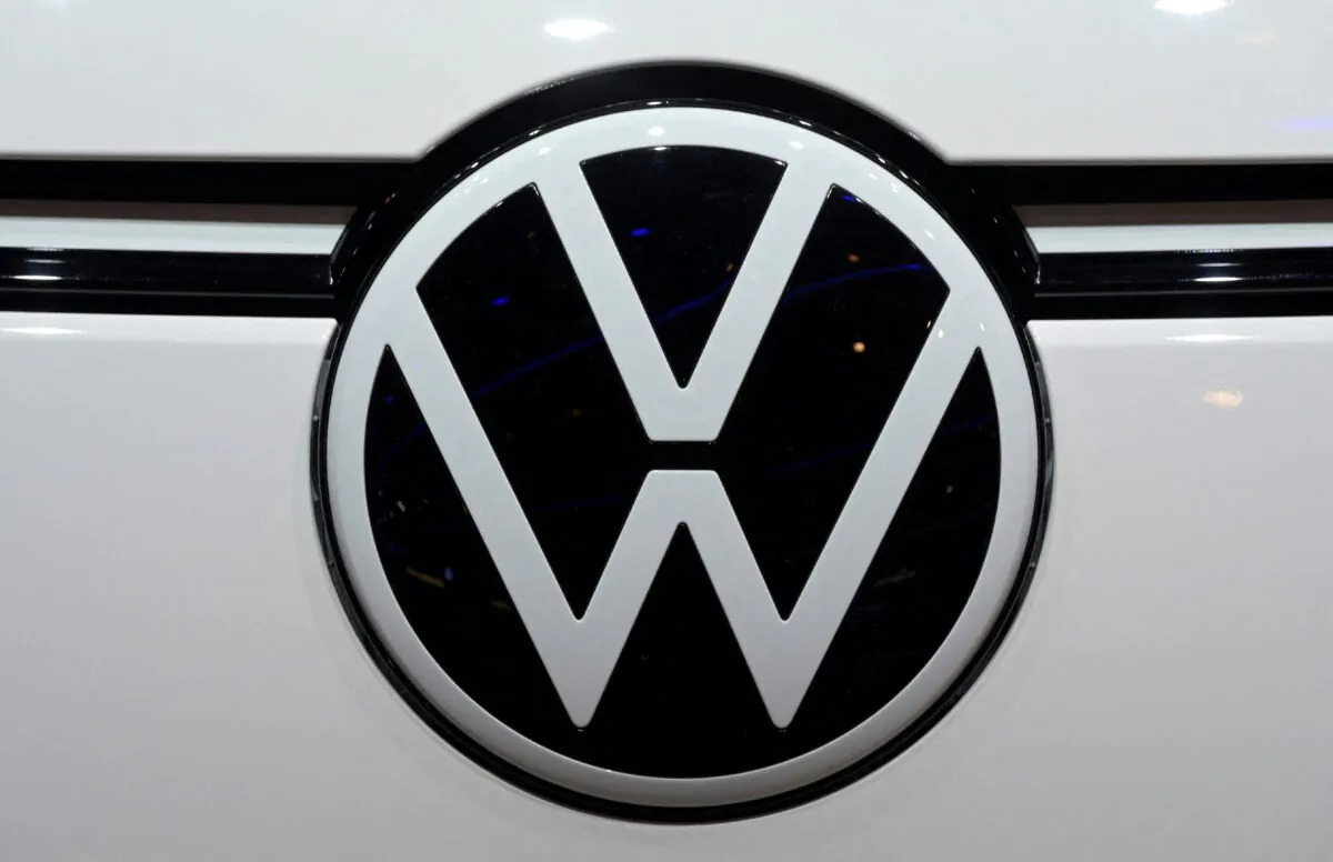 The logo of carmaker Volkswagen Commercial Vehicles is pictured at the IAA Transportation fair in Hanover, Germany, on Sept. 20, 2022. (Fabian Bimmer/Reuters)