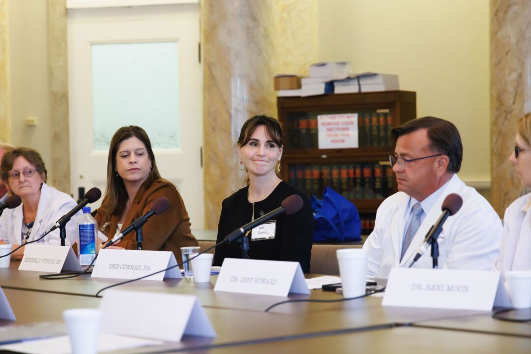 Whistleblower Deborah Conrad tells her story in Jackson, Miss., on Feb. 27, 2023. (Courtesy of Charlotte Stringer Photography)