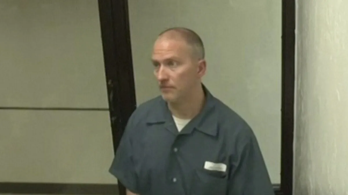 Former Minneapolis police officer Derek Chauvin appears via Zoom from a federal prison in Tucson, Ariz., on March 17, 2023. (Minnesota Judicial Branch via AP)