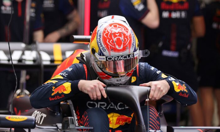 Red Bull's Max Verstappen  during practice ahead of the 2023 Saudi Arabia Formula One Grand Prix at the Jeddah Corniche Circuit in Jeddah, Saudi Arabia, on March 18, 2023. (Ahmed Yosri/Reuters)