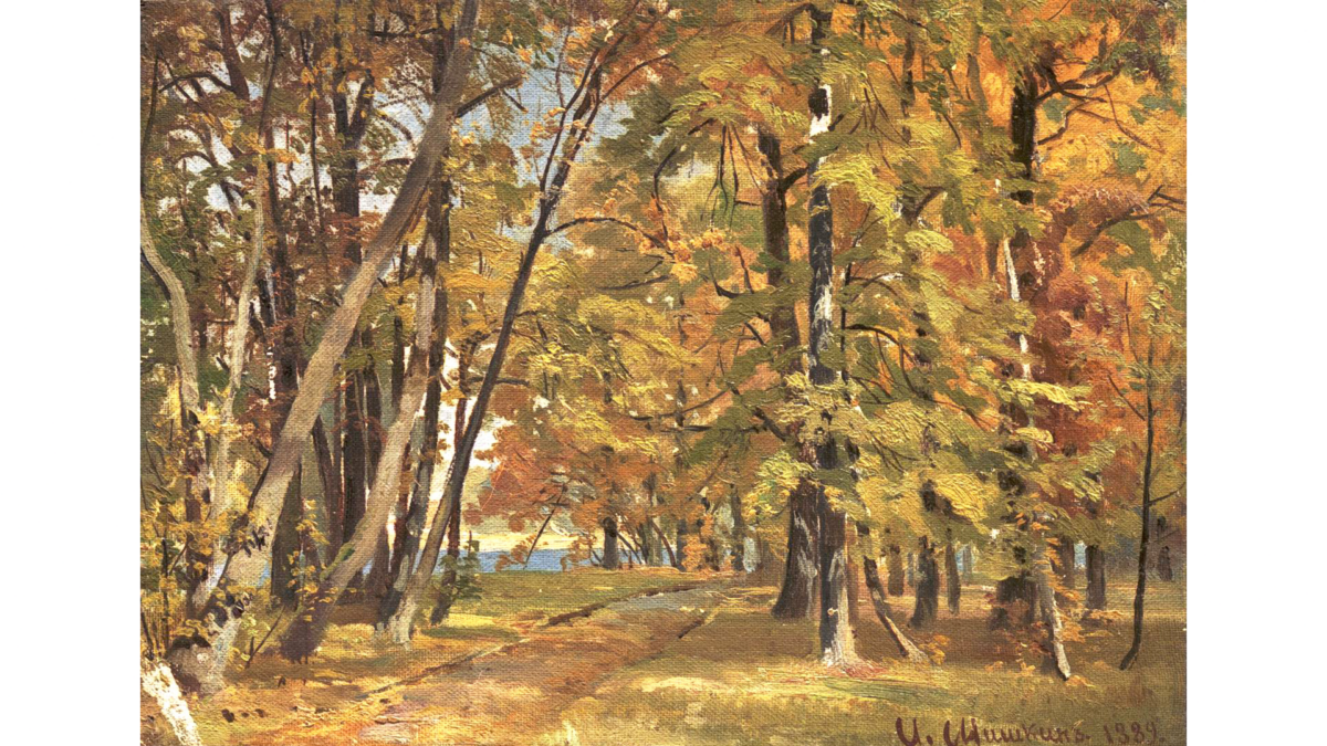 A character in O. Henry's story sees meaning in falling leaves. "Early Autumn," 1889, Ivan Shishkin. (Art Renewal Center)