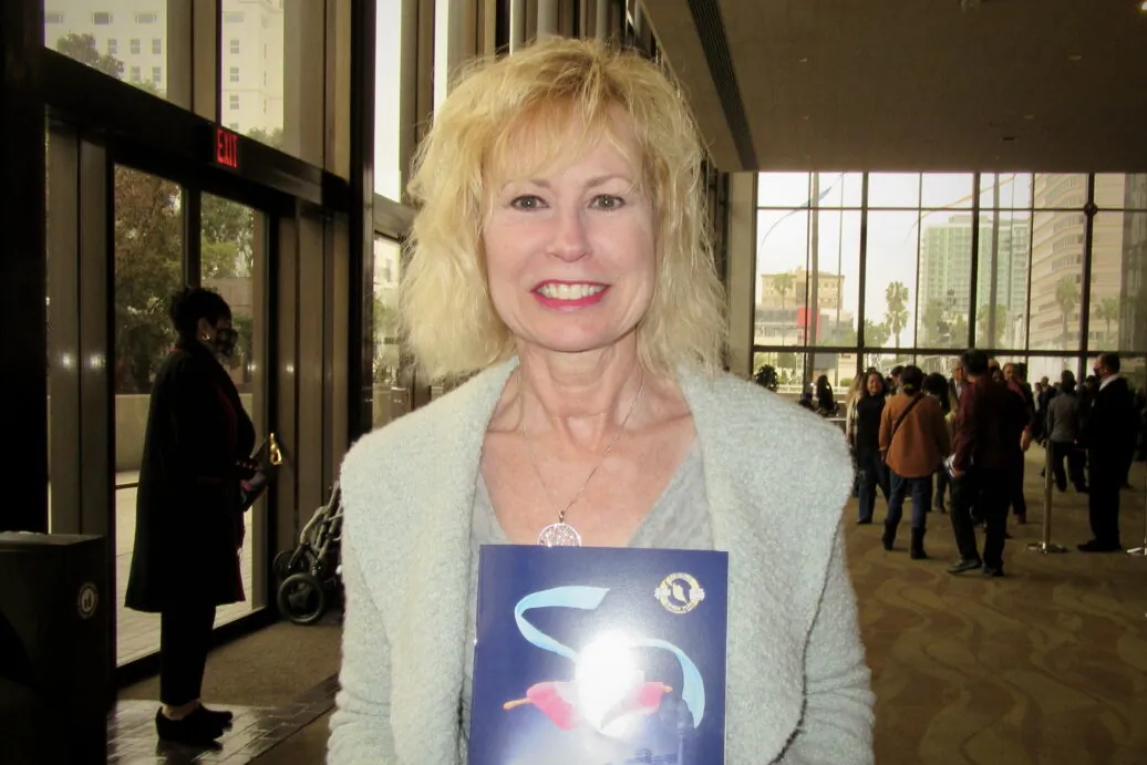 Deborah Davis at the Shen Yun Performing Arts performance at Terrace Theater on March 19, 2023. (Jana Li/The Epoch Times)