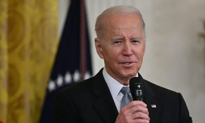 President Joe Biden speaks during a Nowruz reception in the East Room of the White House in Washington, on March 20, 2023. (Richard Pierrin/AFP via Getty Images)