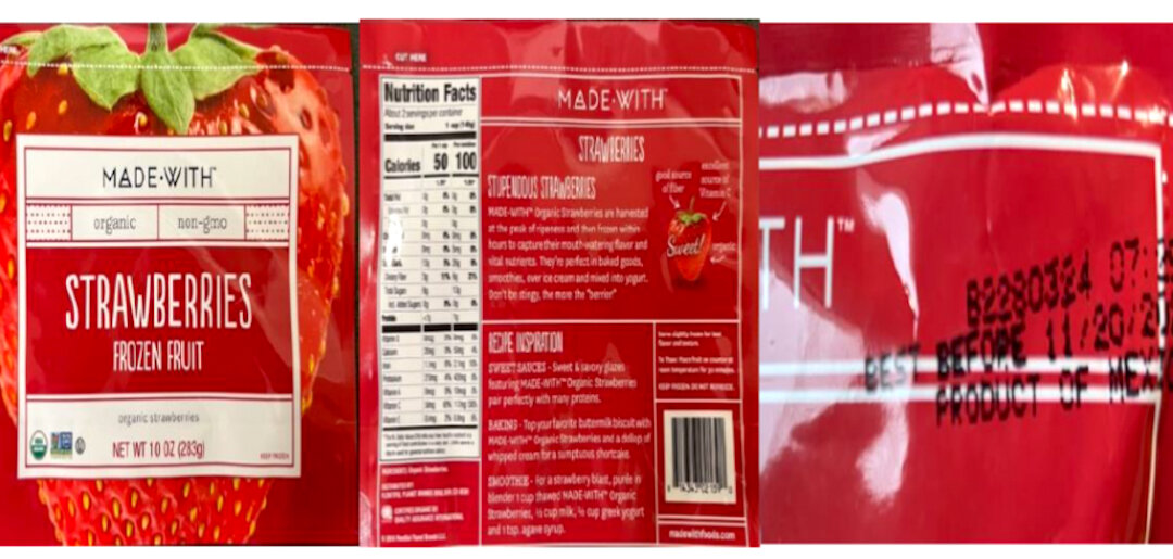 A package of recalled strawberries by Scenic Fruit Company. (FDA)