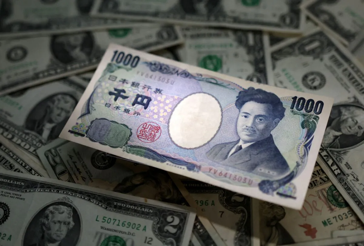 Japanese Yen and U.S. dollar banknotes are seen in this illustration taken on March 10, 2023. (Dado Ruvic/Reuters)