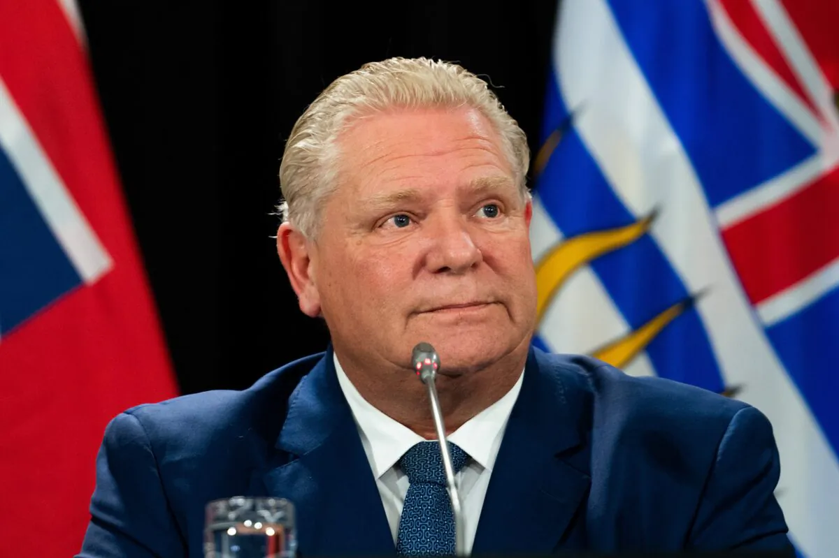Ontario Premier Doug Ford at a press conference in Ottawa, on Feb. 7, 2023. (Spencer Colby/The Canadian Press)