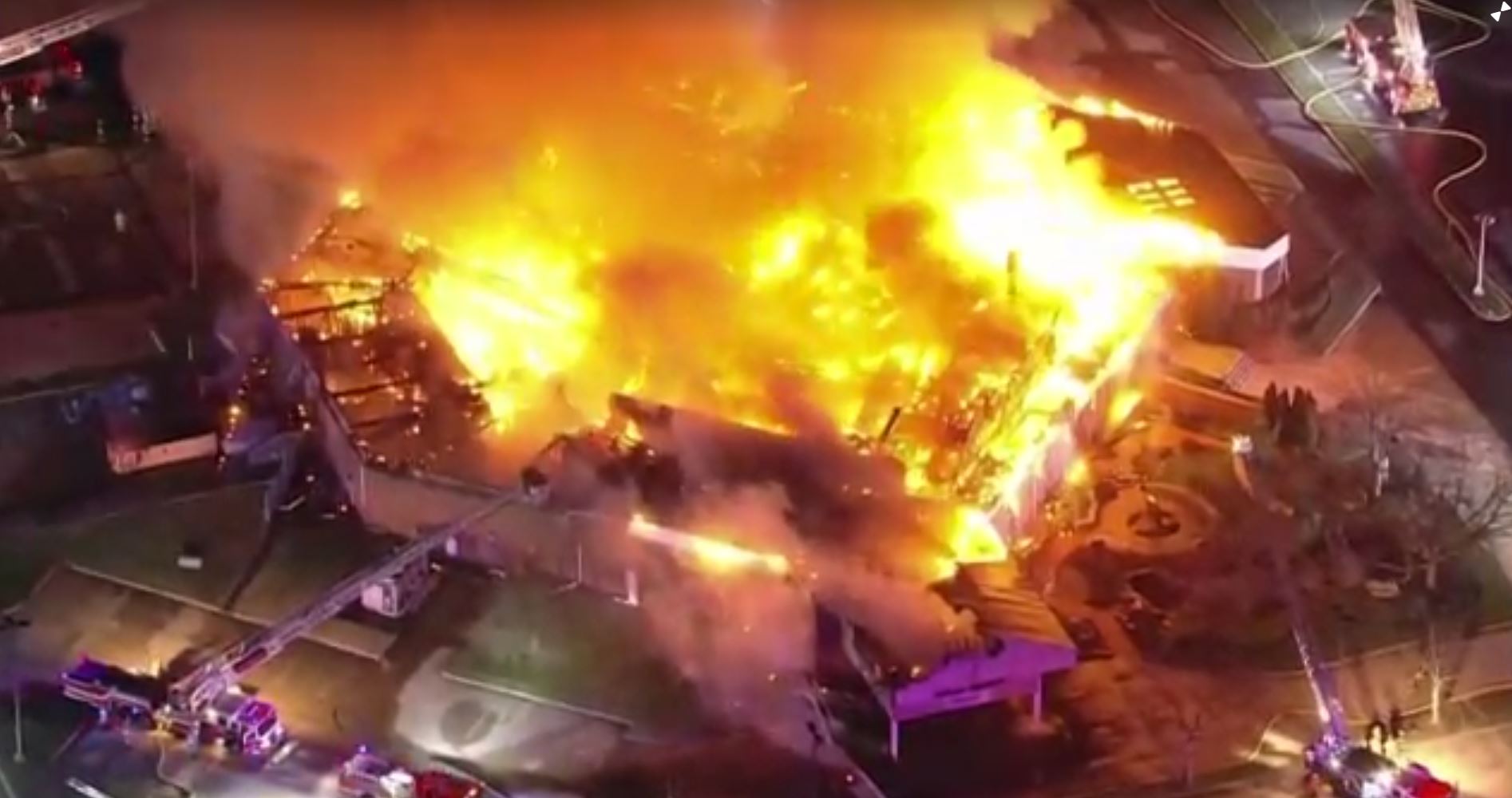 Massive Fire Destroys New Jersey Church - Vimarsana News