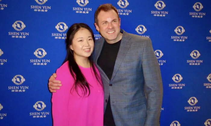 Sharon Lee and Marcus Scholtes at the Shen Yun Performing Arts performance at FirstOntario Concert Hall in Hamilton, Canada, on March 21, 2023. (NTD)