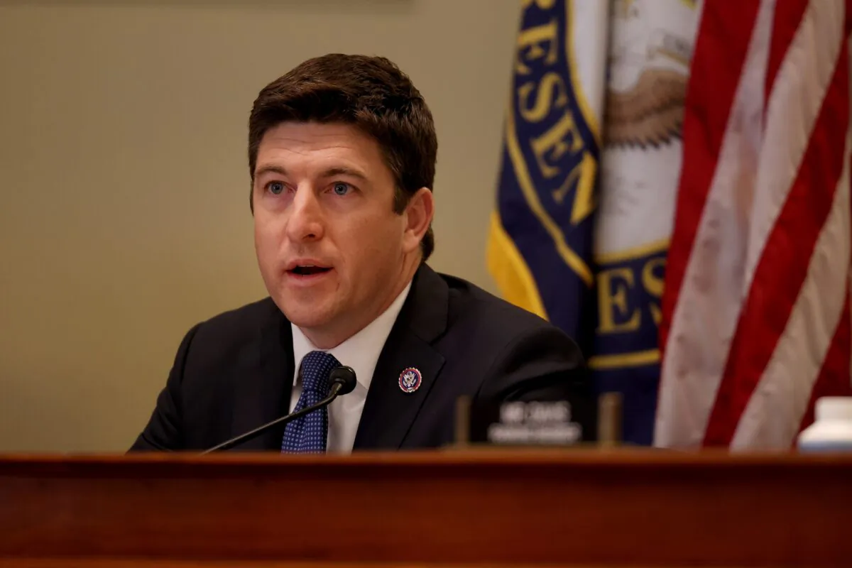 Ranking Member Bryan Steil (R-Wis.) speaks at a hearing with the House Administration subcommittee on Elections in Washington on June 24, 2021. (Anna Moneymaker/Getty Images)