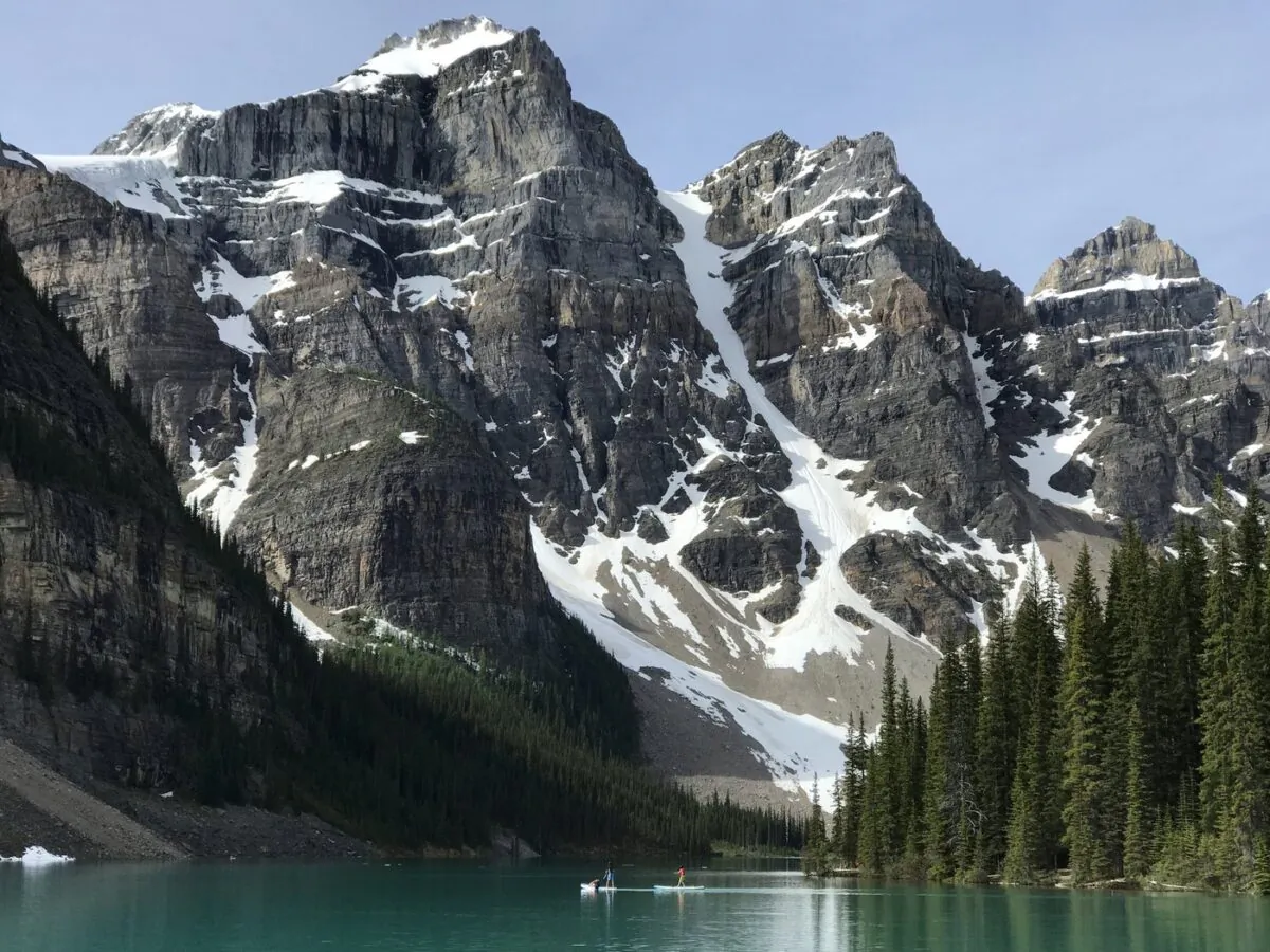 Moraine Lake in Banff National Park is shown in Lake Louise, Alta., in June 2020. (The Canadian Press/Jonathan Hayward)