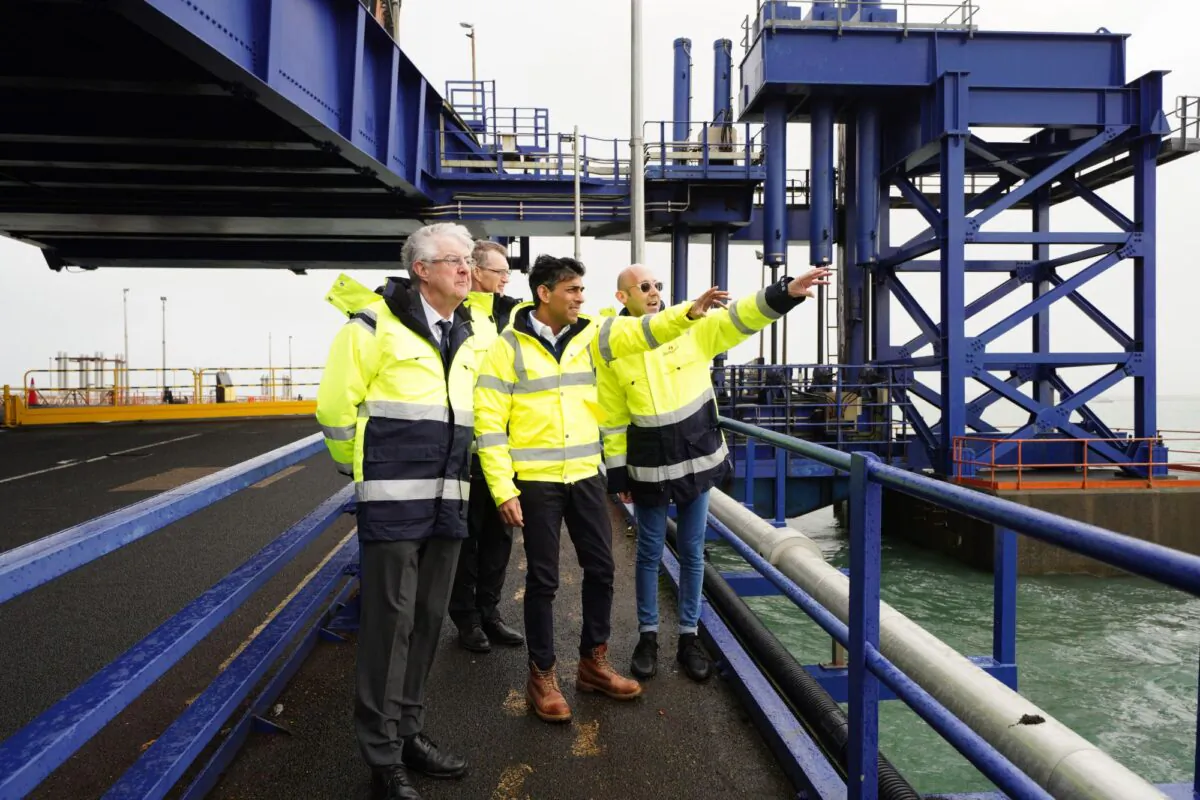 Prime Minister Rishi Sunak during a visit to RAF Valley in Anglesey, North Wales, on March 22, 2023. (Richard Martin-Roberts/PA Media)