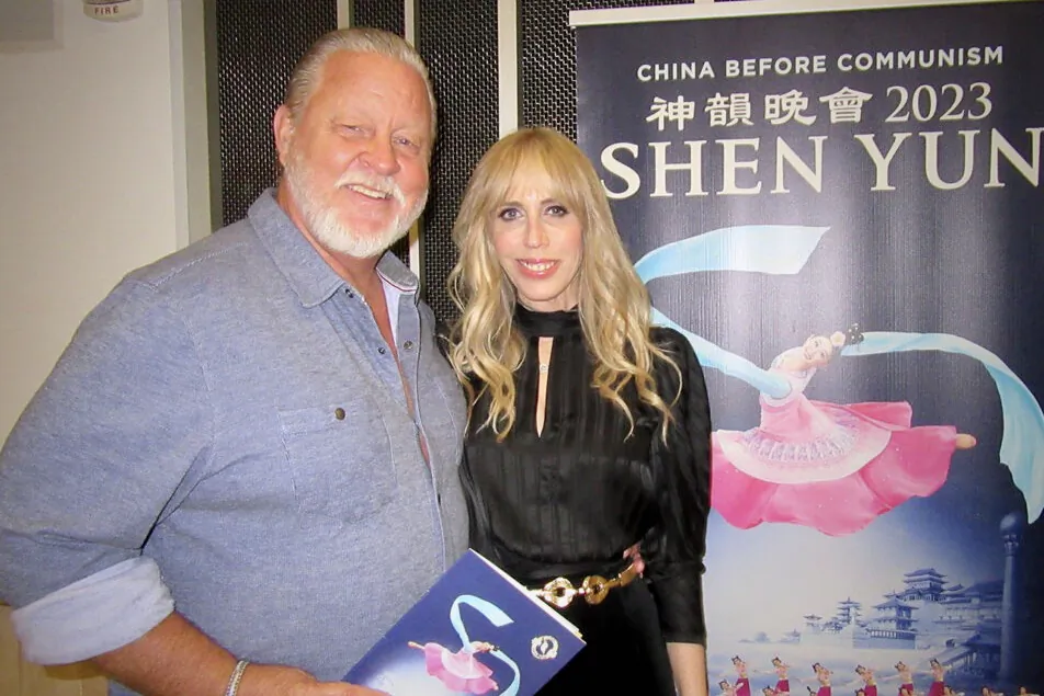 John Lacy and Rachel Bailit at Shen Yun Performing Arts at the Younes and Soraya Nazarian Center, Northridge, on March 22, 2023. (Jana Li/The Epoch Times)