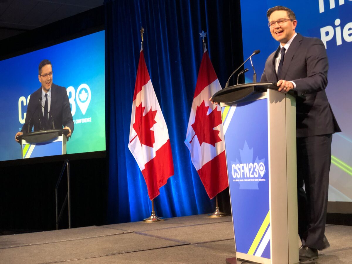 NextImg:Poilievre Says He Will Stand Up to 'Woke' Corporations
