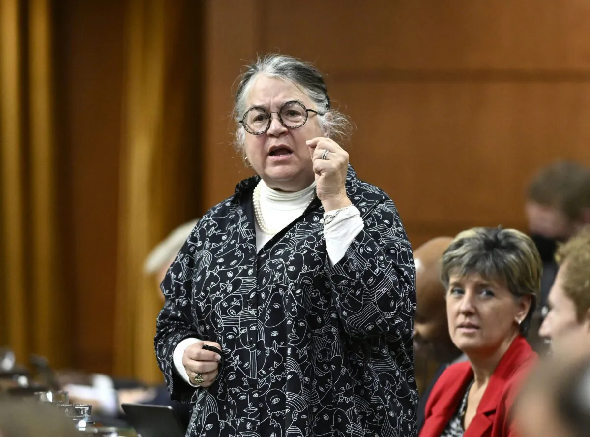 Minister of National Revenue Diane Lebouthillier rises during question period in the House of Commons on Dec. 8, 2022. (The Canadian Press/Justin Tang
