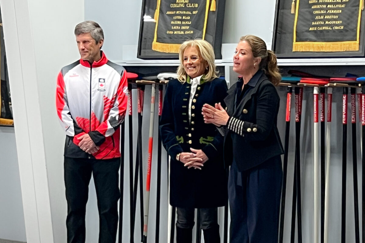 NextImg:US, Canada First Ladies Discuss Youth Wellness at Historic Curling Club