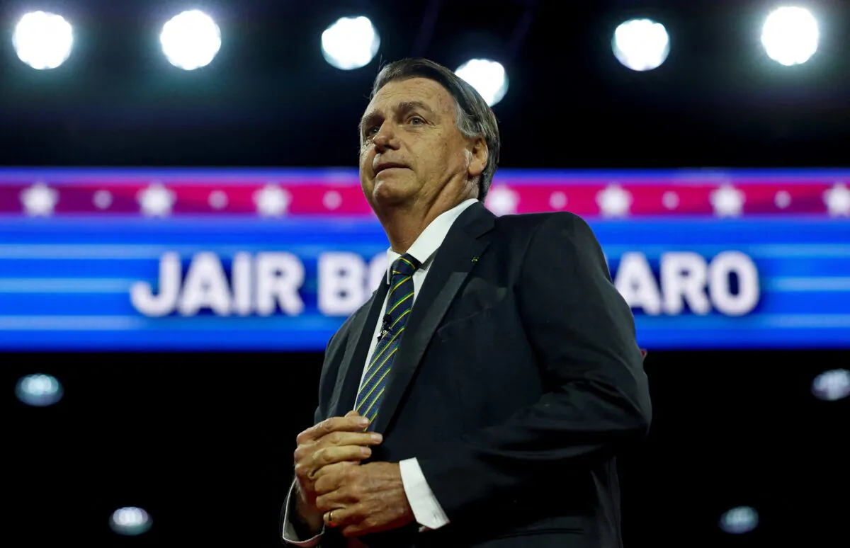 Jair Bolsonaro, former President of Brazil, arrives to speak at the Conservative Political Action Conference (CPAC) at Gaylord National Convention Center in National Harbor, Md., on March 4, 2023. (Evelyn Hockstein/Reuters)