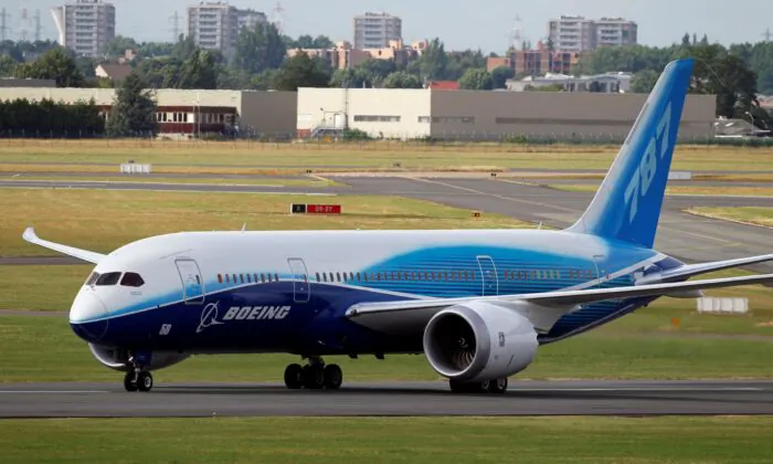 The Boeing 787 Dreamliner after its landing at Le Bourget airport, east of Paris, upon its presentation for the first time at the 49th Paris Air Show at the airport, on June 21, 2011. (Francois Mori/AP Photo)