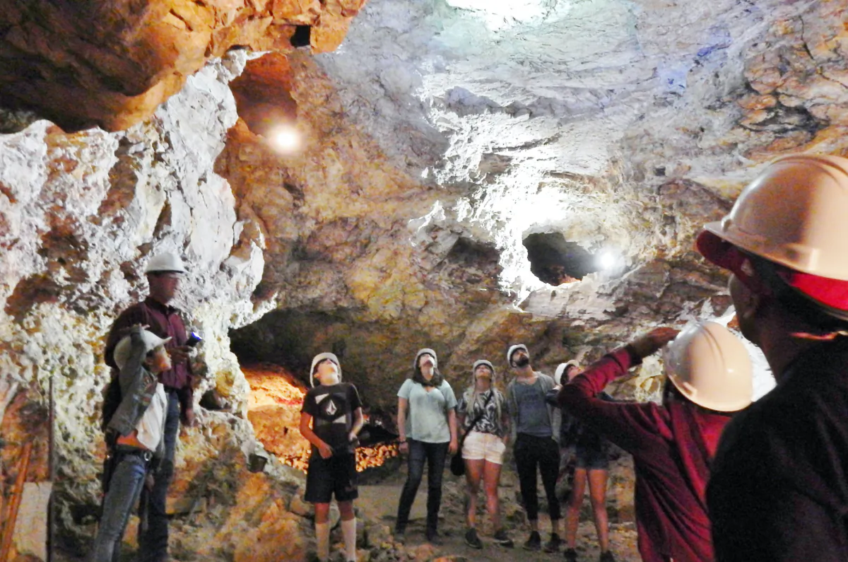 Visitors to the Good Enough Mine explore the same areas early silver-miners did in Tombstone, Ariz. (Courtesy of Good Enough Mine)