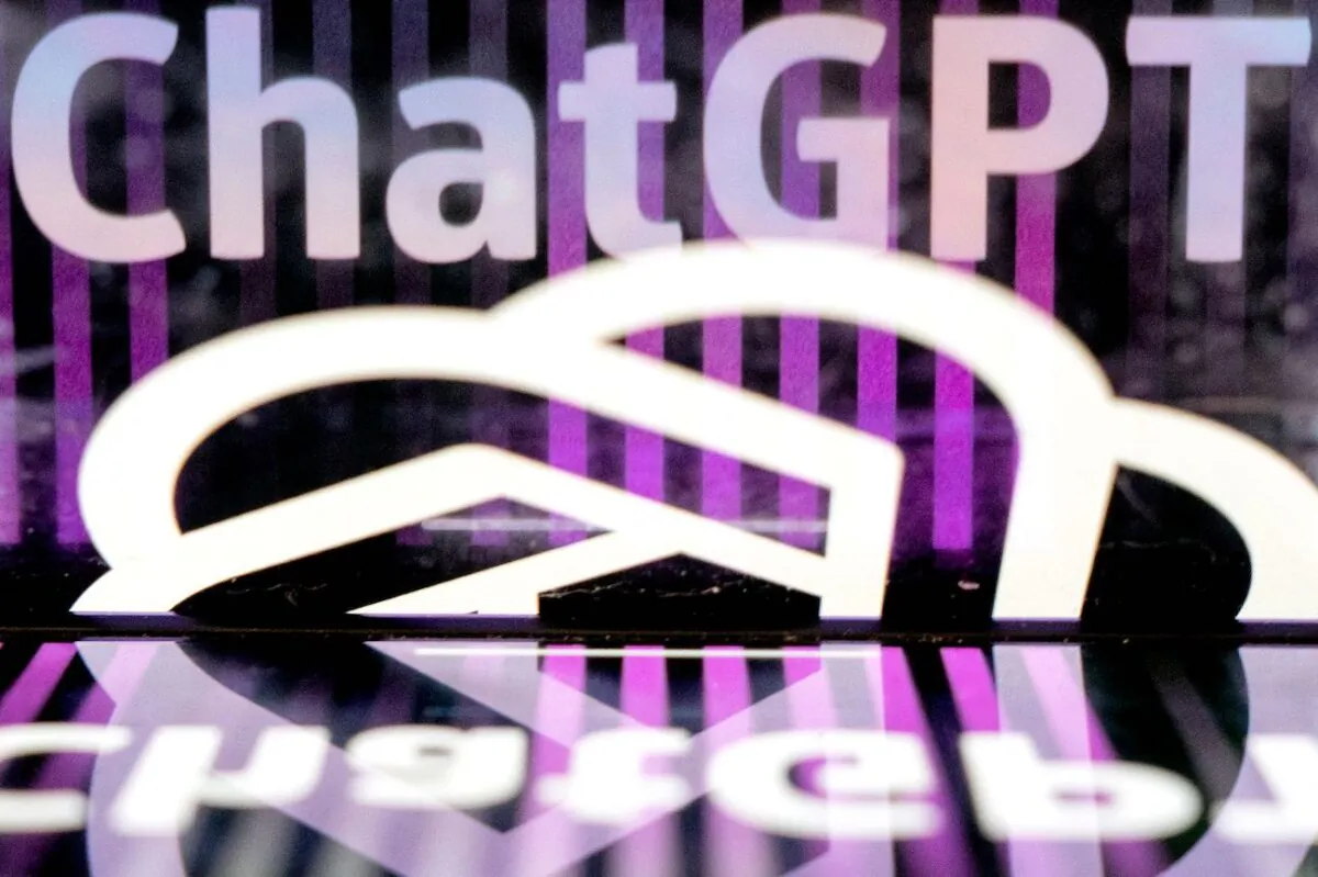 The ChatGPT logo at an office in Washington on March 15, 2023. (Stefani Reynolds/AFP via Getty Images)