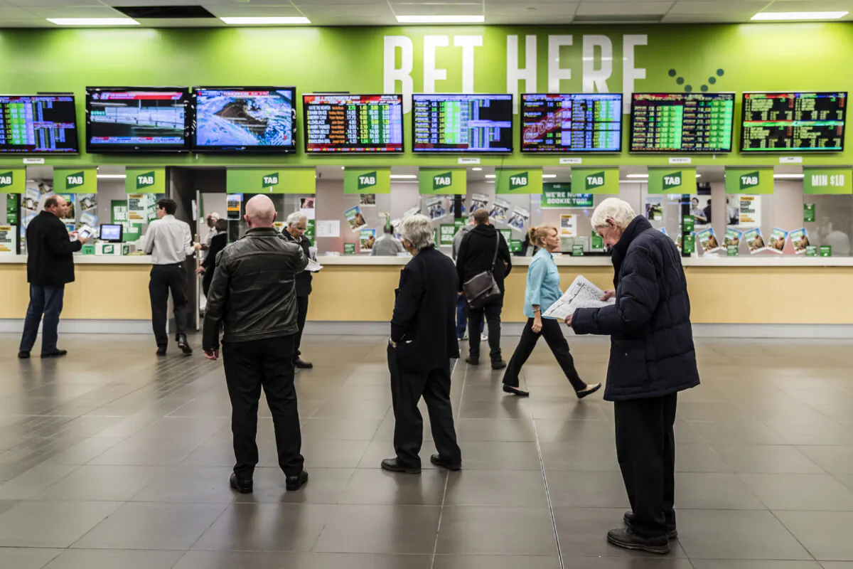 The betting hall at Wentworth Park in Sydney, Australia, on July 16, 2016. (Brook Mitchell/Getty Images)