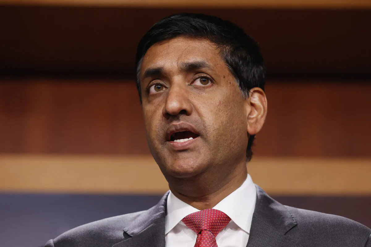 Rep. Ro Khanna (D-Calif.) speaks in Washington on Oct. 12, 2022. (Chip Somodevilla/Getty Images)