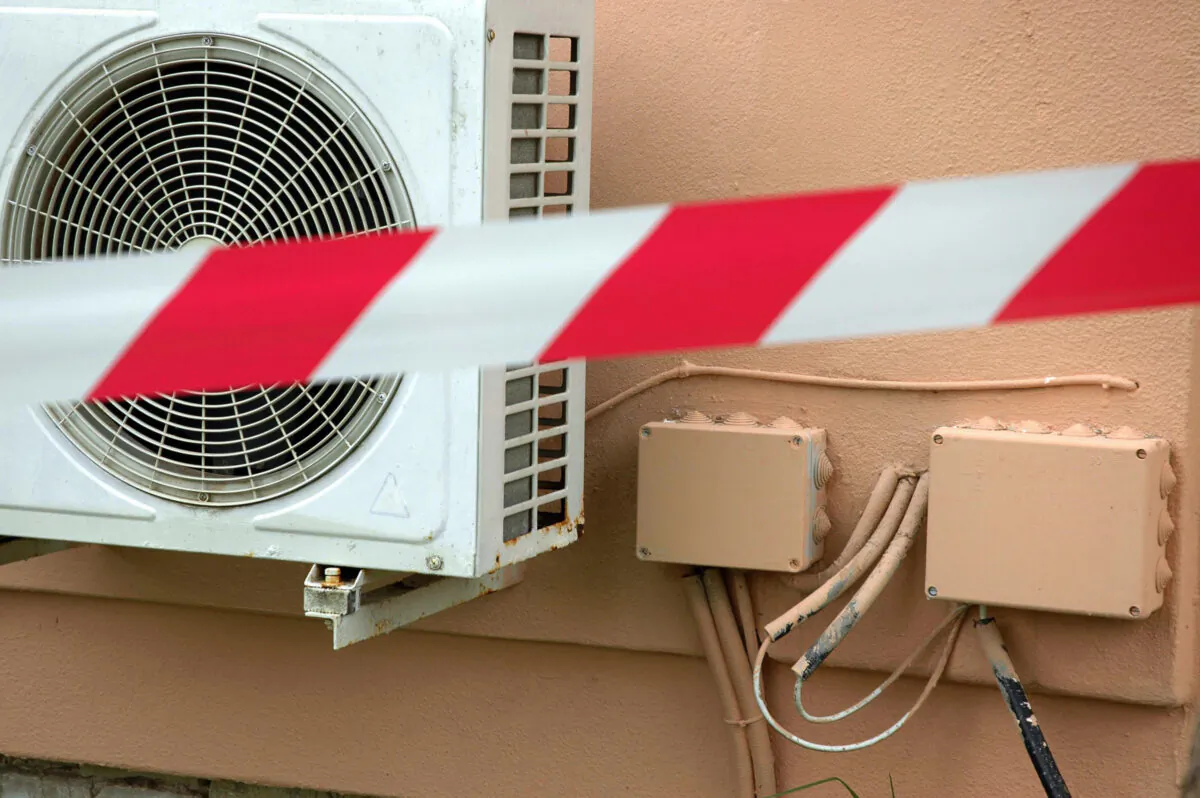 A detail of the air-conditioning system at a hotel in Greece in this file photo. (Dimitra Louvrou/AFP via Getty Images)