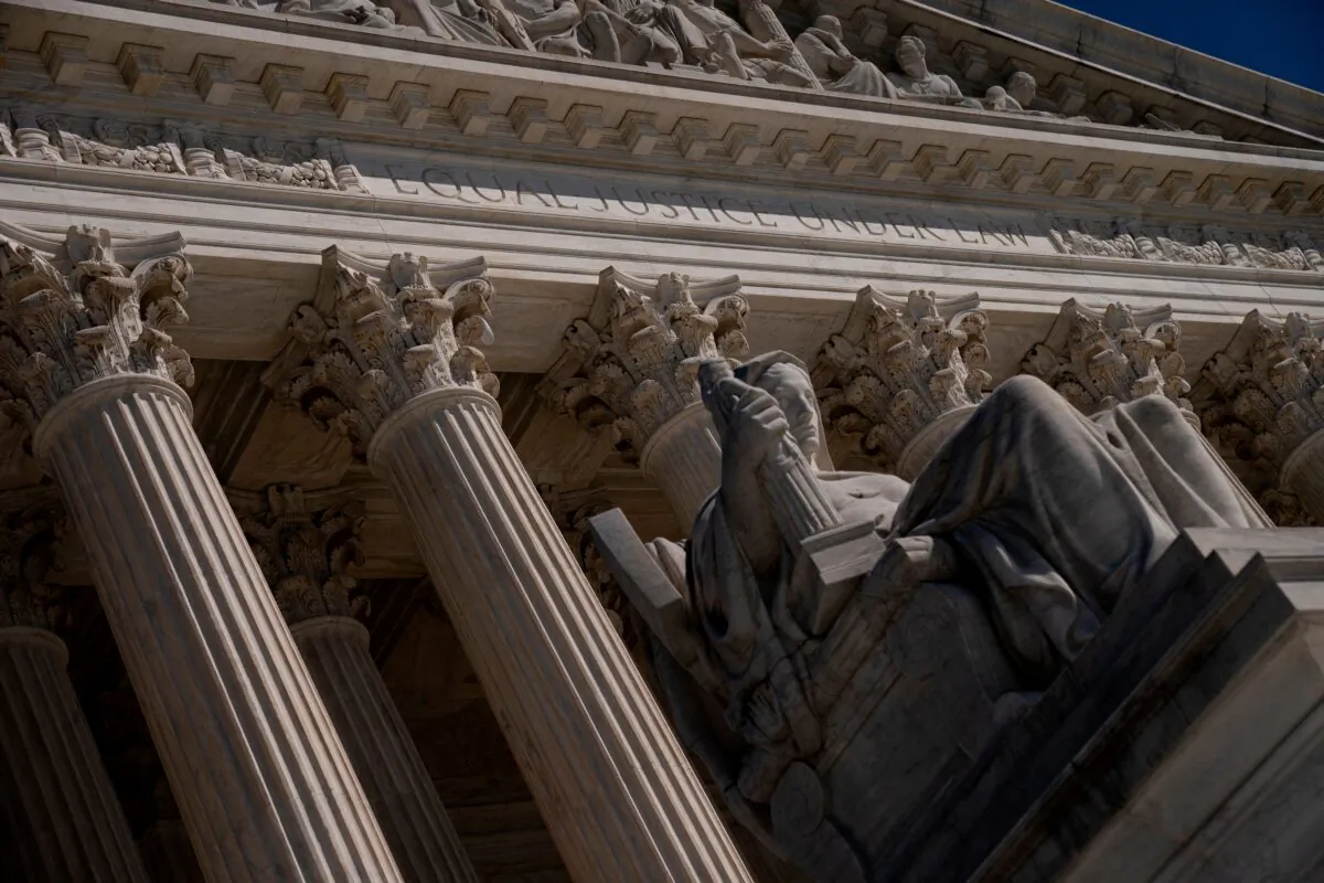 Exterior shot of the U.S. Supreme Court building in Washington on March 22, 2023. (Stefani Reynolds/AFP via Getty Images)