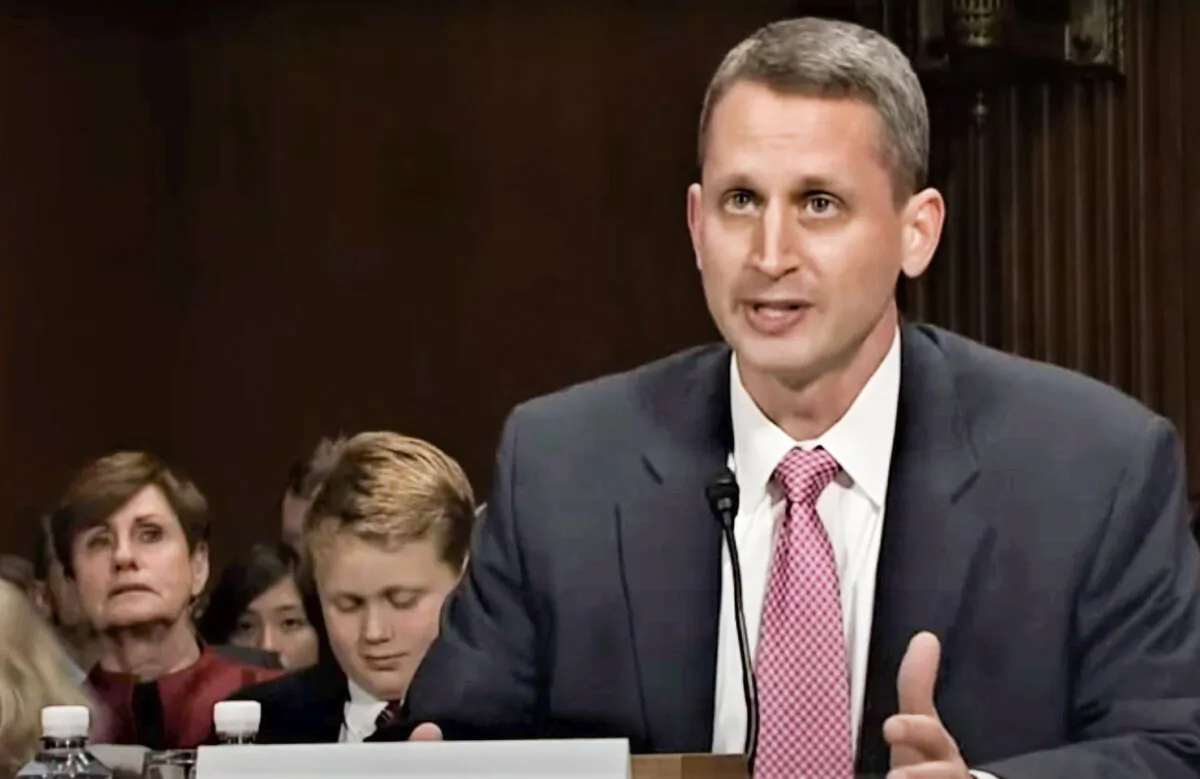 Kyle Duncan delivers his opening statement to the U.S. Senate Judiciary Committee confirmation hearing on his nomination by President Donald Trump to be a judge of the 5th Circuit Court of Appeals in New Orleans on Nov. 29, 2017. (Youtube/Screenshot via The Epoch Times)
