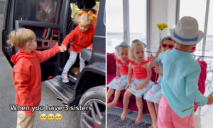 Little Gentleman Learns to Treat Women Respectfully by Being an Amazing Big Brother to His 3 Sisters