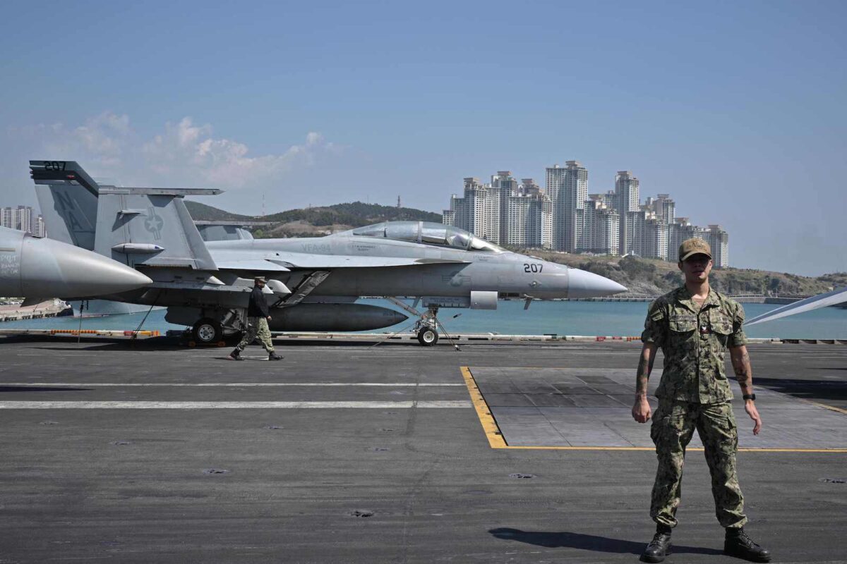 NextImg:US Carrier Strike Group Arrives in South Korea in Show of Support as North Korea Tests Missiles