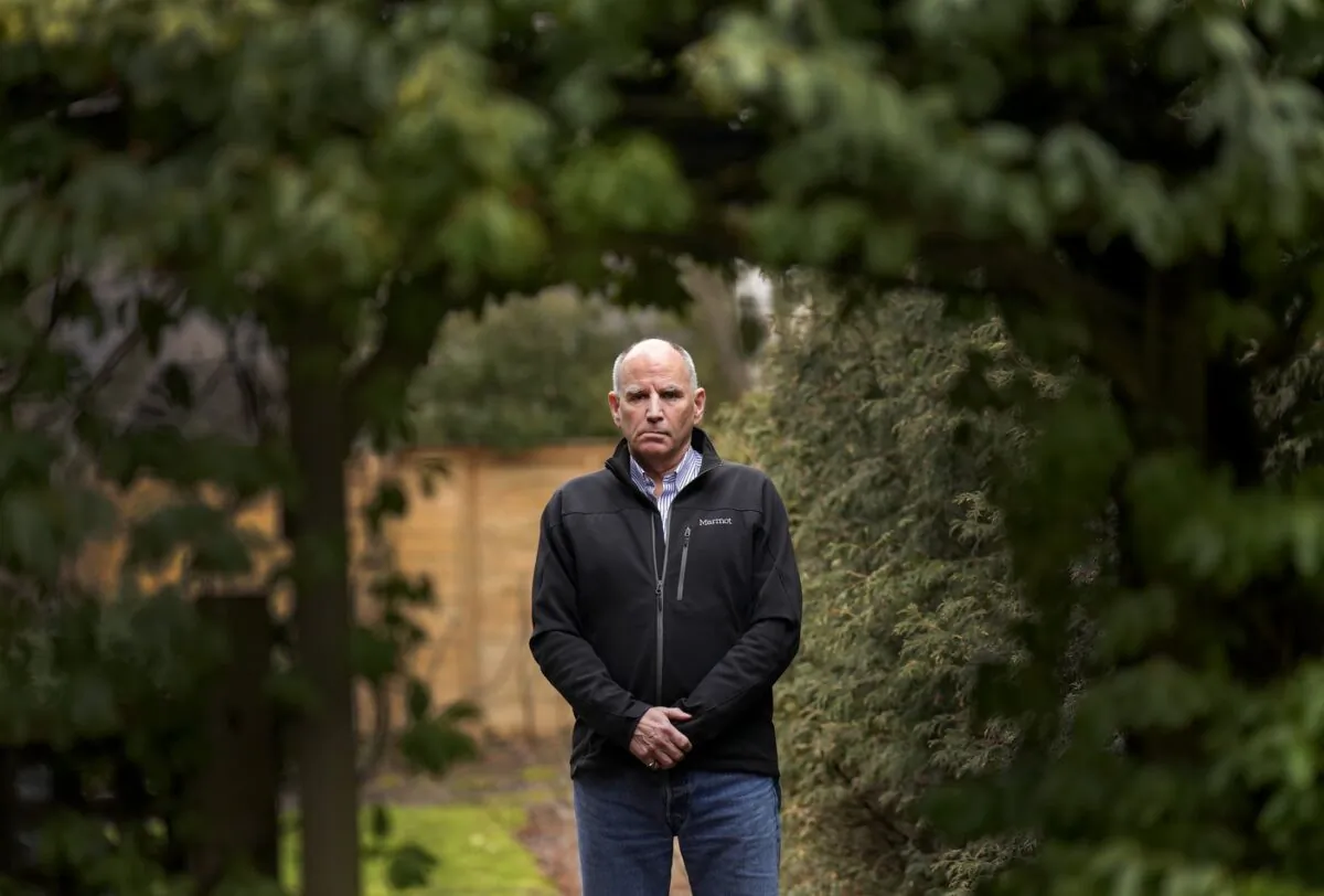 Retired lawyer Tim Hyde poses for a photograph in Oakville, Ont., on March 27, 2023. (The Canadian Press/Nathan Denette)