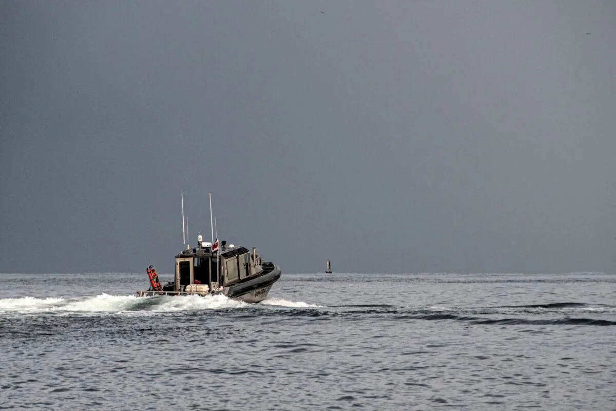 A vessel of the Coast Guard go out searching for a small plane that crashed off the coast of Costa Rica in Limon, Costa Rica, on Oct. 23, 2022. (Ezequiel Becerra/AFP via Getty Images)