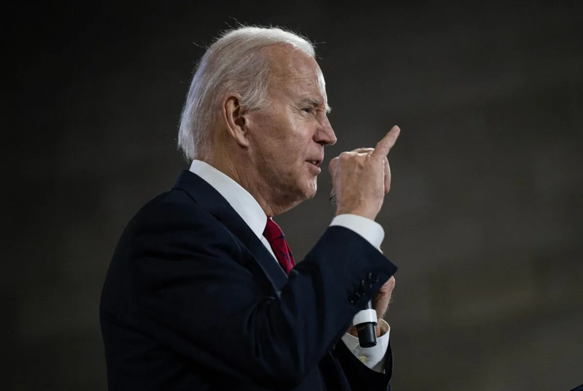 President Joe Biden speaks about the economy at Steamfitters Local 602 in Springfield, Va., on Jan. 26, 2023. (Andrew Caballero-Reynolds/AFP via Getty Images)