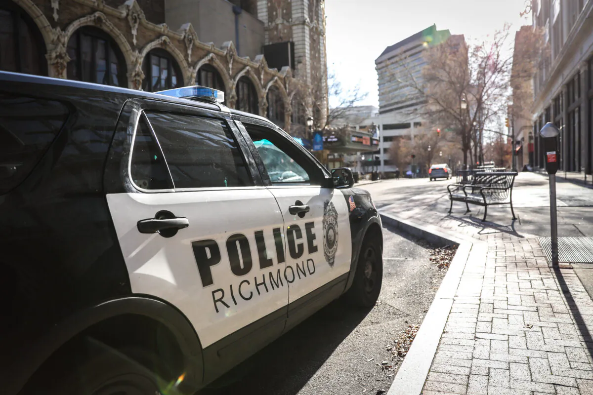 A Richmond police car in Richmond, Va., on Jan. 20, 2020. (Samira Bouaou/The Epoch Times)