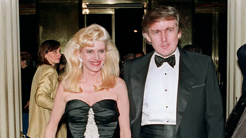 Billionaire Donald Trump and his wife, Ivana, arrive at a social engagement in New York on Dec. 4, 1989. (Swerzey/AFP/Getty Images)