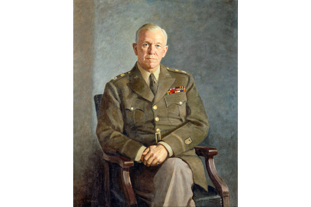 Portrait of George C. Marshall, circa 1949, by Thomas E. Stephens. National Portrait Gallery. (Public Domain)