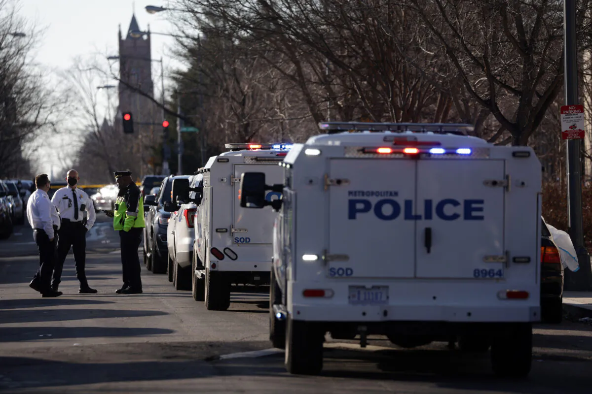 Police officers in Washington DC in a file image. (Getty Images)