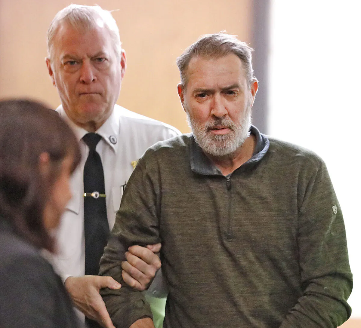 Bradley Rein is brought into court for his arraignment at Hingham District court in Hingham, Mass., on Nov. 22, 2022. (Greg Derr/Pool/The Patriot Ledger via AP)