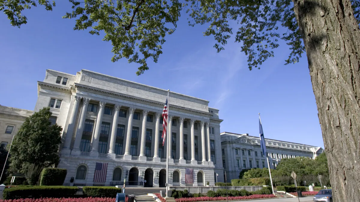 The U.S. Department of Agriculture building is shown in Washington, D.C., on July 21, 2007. (SAUL LOEB/AFP via Getty Images)