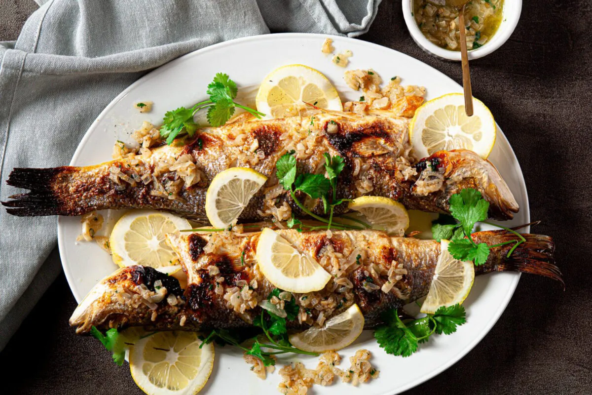 This branzino recipe looks and tastes like it comes from a 5-star restaurant but is incredibly easy to make! (Courtesy of Amy Dong)