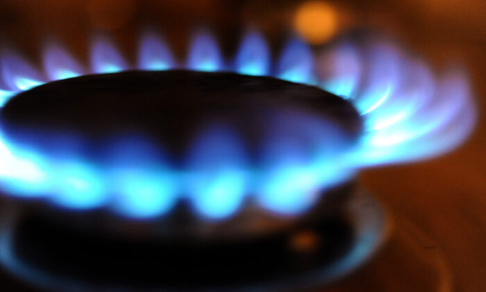 A gas burner working. (Fred Tanneau/AFP via Getty Images)
