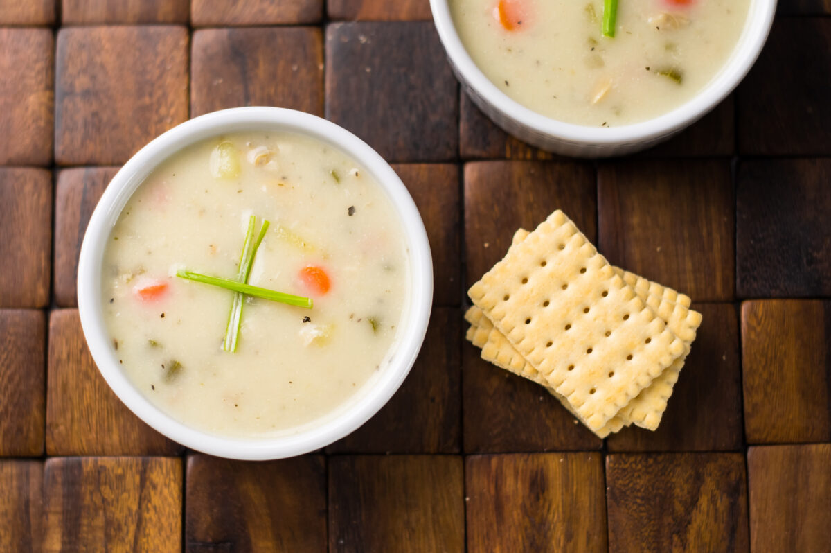 NextImg:Corn Chowder With Potato, Tomato, and Celery (Recipe)