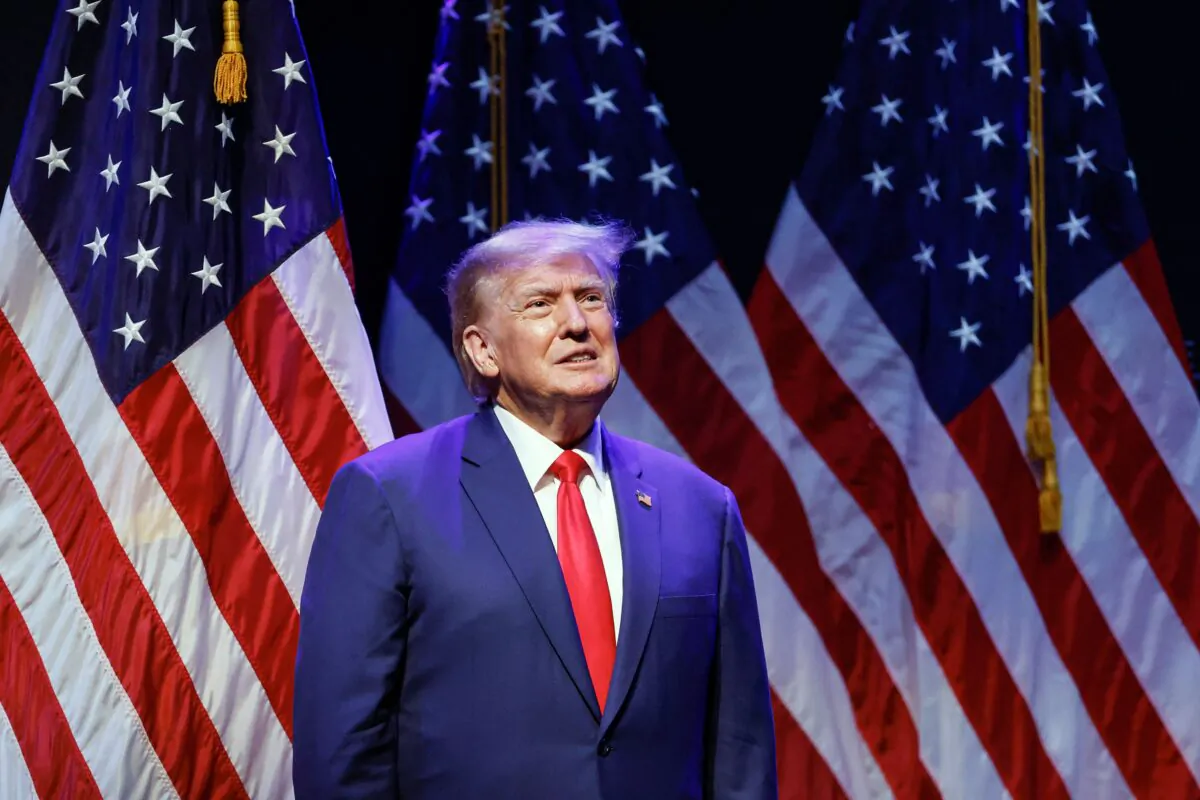 Former President Donald Trump campaigns in in Davenport, Iowa on March 13, 2023. (Kamil Krzaczynski/AFP via Getty Images)