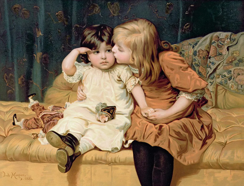 One’s soul is seen through tenderness. 
“Never Mind,” 1884, by Frederick Morgan. (Public Domain)