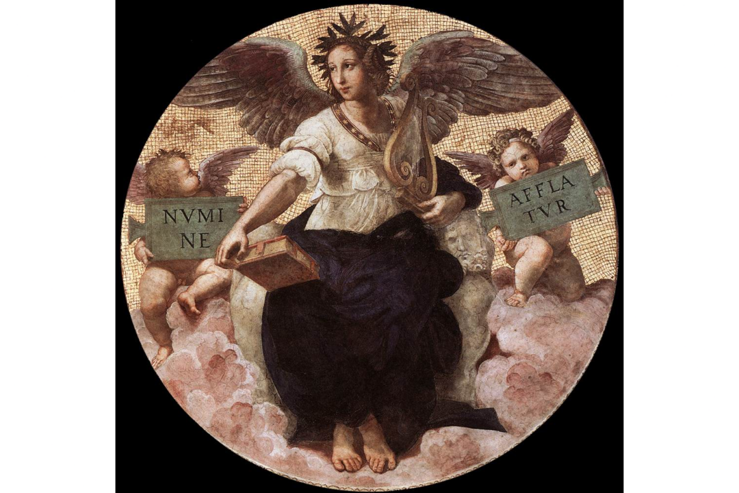 “Poetry, from the Stanza della Segnatura,” 1509–1511, by Raphael. (Public Domain)