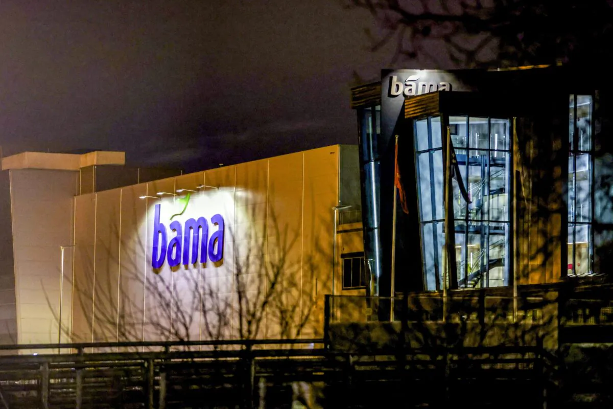 Fruit importer Bama's offices in Oslo, Norway, on March 30, 2023. (Hanna Johre/NTB Scanpix via AP)
