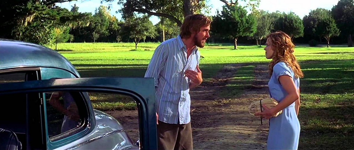 man, woman, and car in THE NOTEBOOK 
