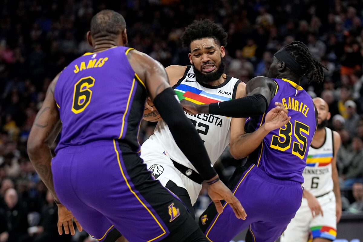 NextImg:Lakers Overtake Timberwolves in Standings With 123–111 Win