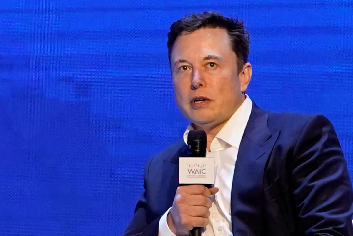 Tesla Inc. CEO Elon Musk attends the World Artificial Intelligence Conference (WAIC) in Shanghai on Aug. 29, 2019. (Aly Song/Reuters)