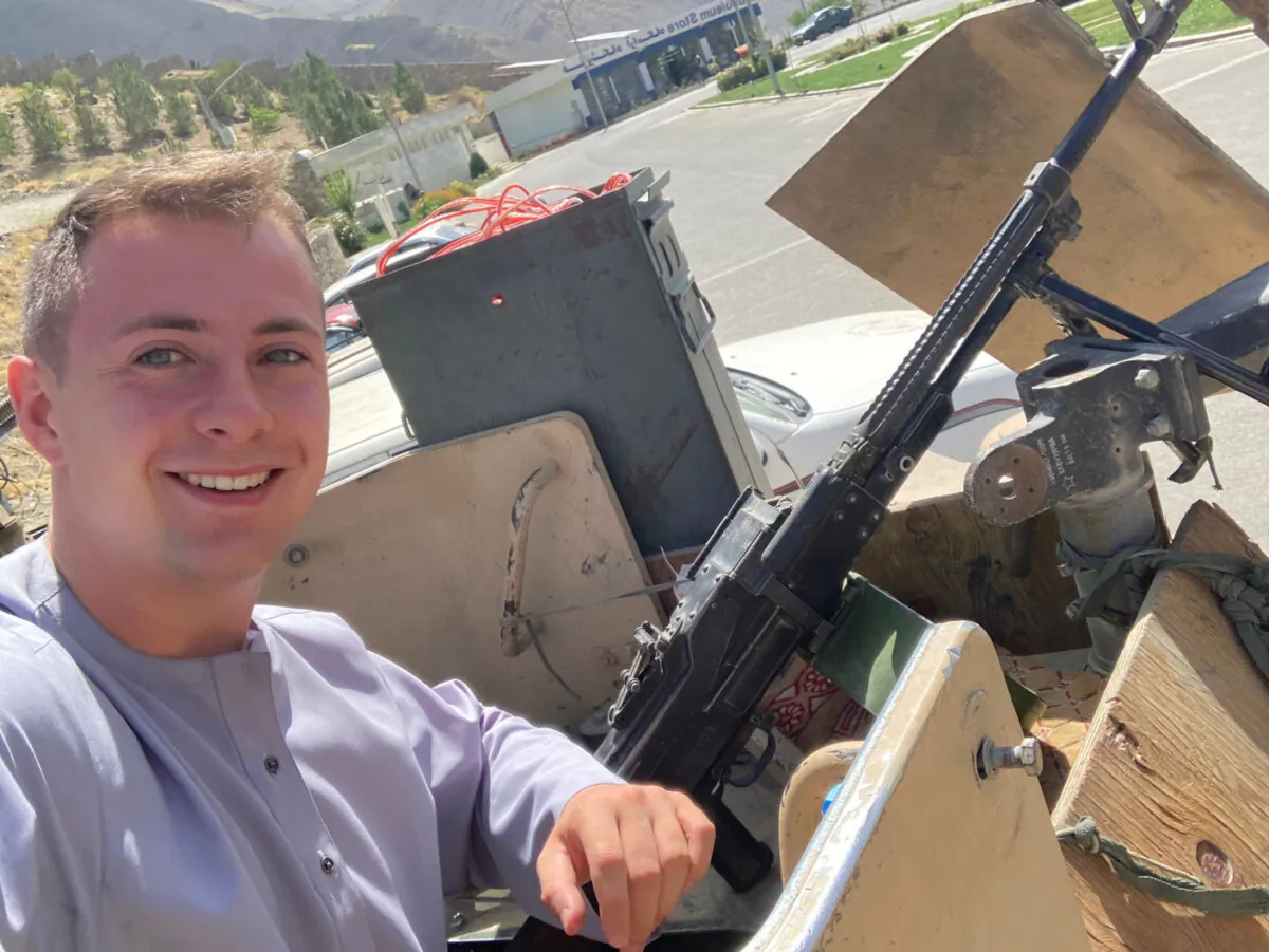 Undated handout file photo of Miles Routledge in Afghanistan, issued on April 1, 2023. (Miles Routledge via PA Media)
